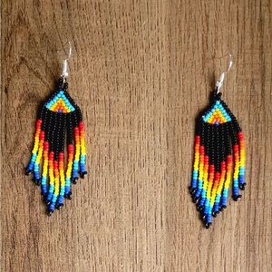 Handcrafted beaded earrings